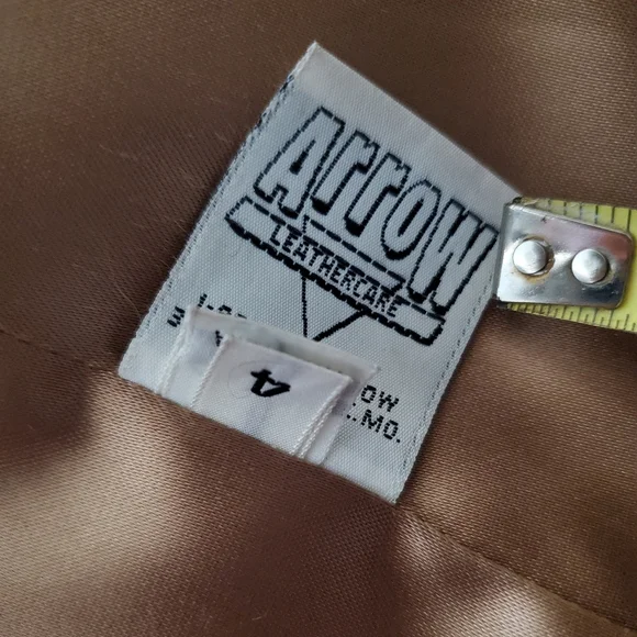 STAVROS Vtg Penny Lane Leather Coat Fox Fur Trim 80s - Picture 4 of 16